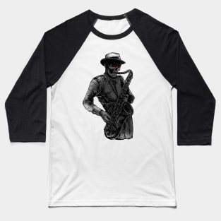 SKULL SAXODEATH Baseball T-Shirt